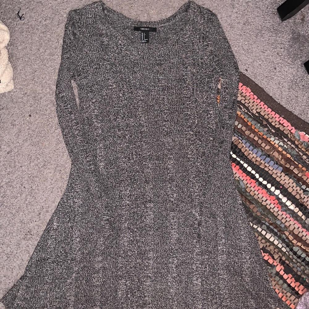 super cute black and grey tight dress